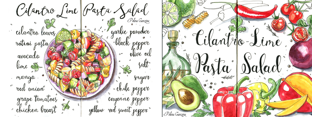 Cilantro-Lime Pasta Salad ingredients by Полина Ганзина