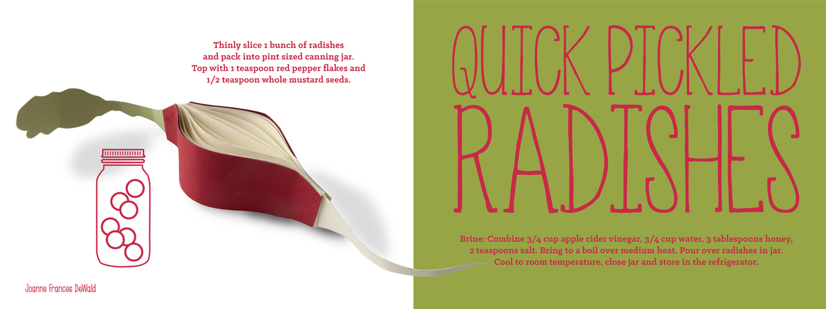 Quick Pickled Radishes by Joanne Frances DeWald