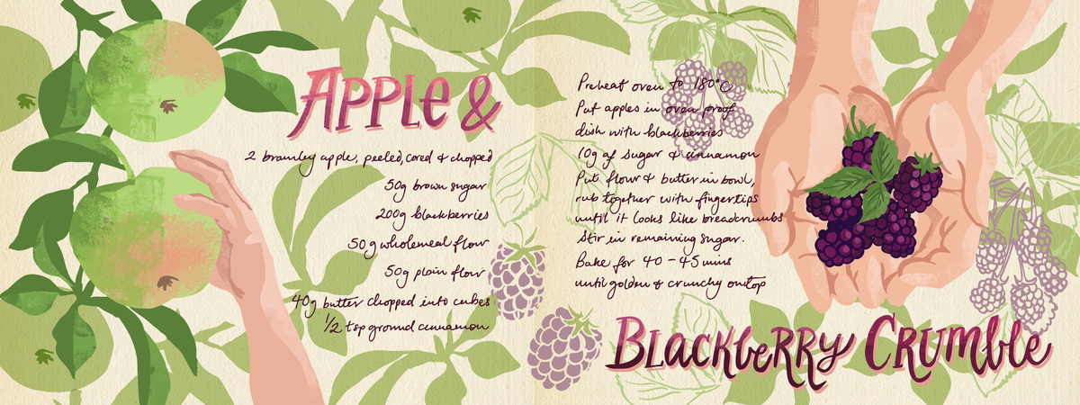 Apple & Blackberry Crumble by Ohn Mar Win