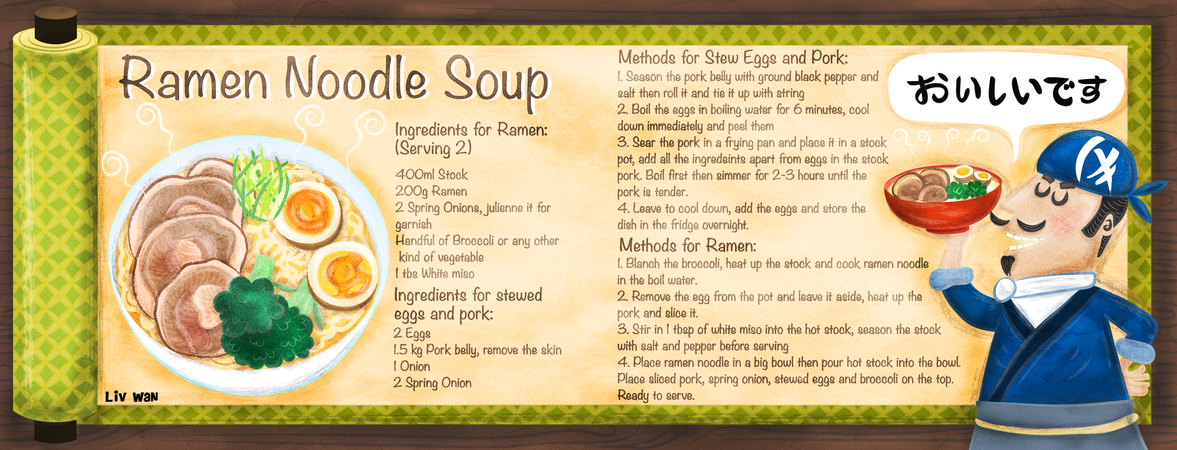 Ramen Noodle Soup by Liv Wan