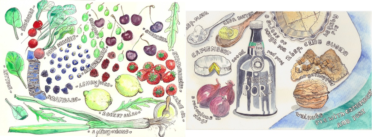 Meal suggestion: Summer salad & hearty pie with port and Camembert by Dorine van der Vloodt