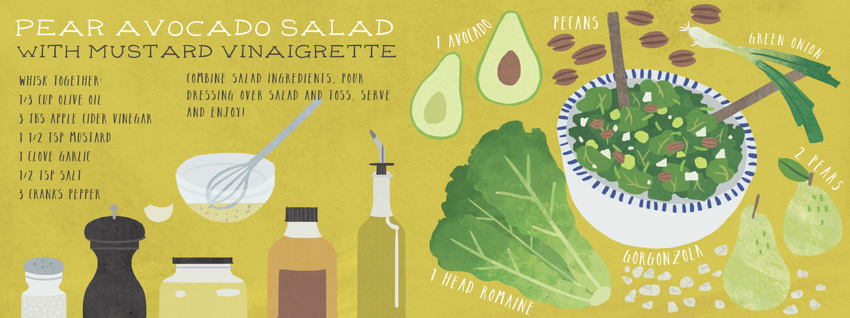 Pear Avocado Salad by Katie Jarman