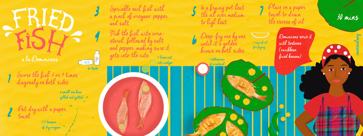Dominican Fried Fish by Vanessa Languasco Méndez