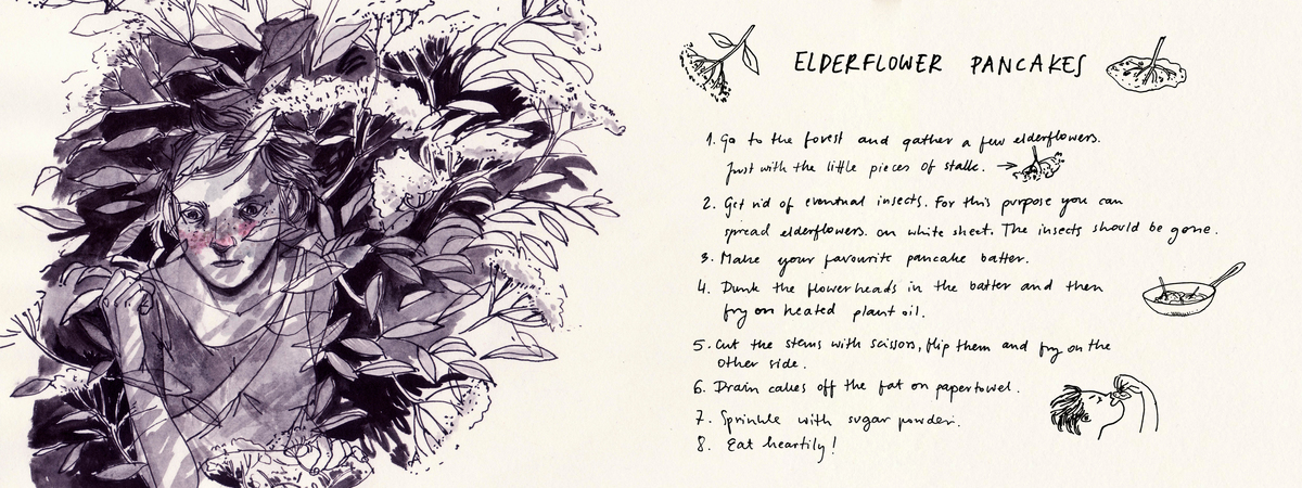 Elderflower pancakes by Kat Ka