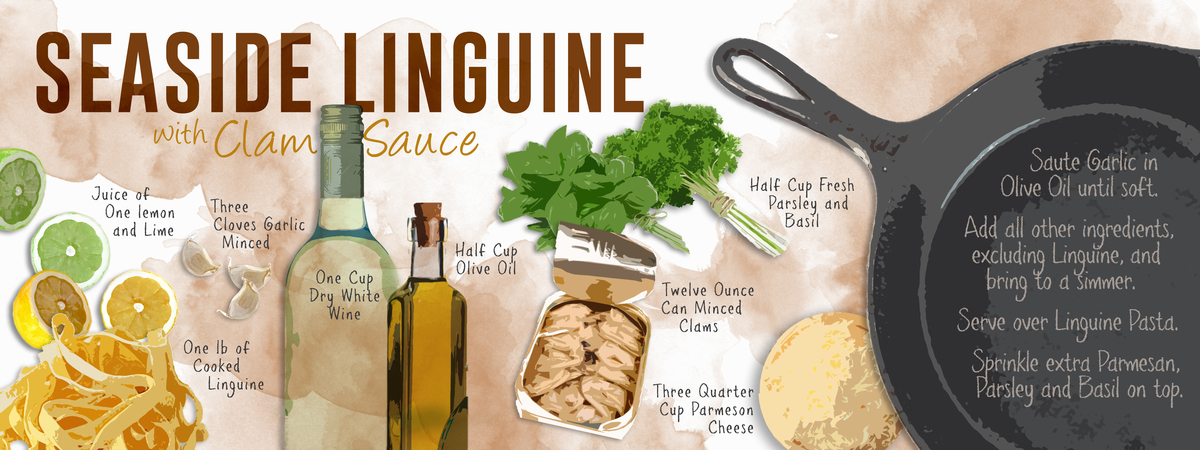 Seaside Linguine with Clam Sauce by Jordan Supan