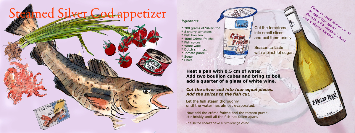 Steamed Cod appetizer by Tim Soekkha
