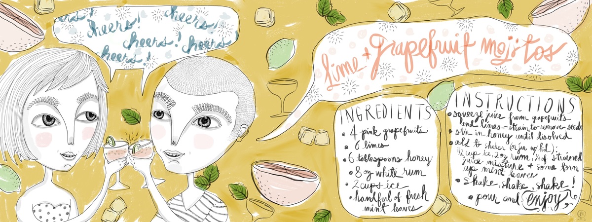 Lime & Grapefruit Mojitos by Erica Root