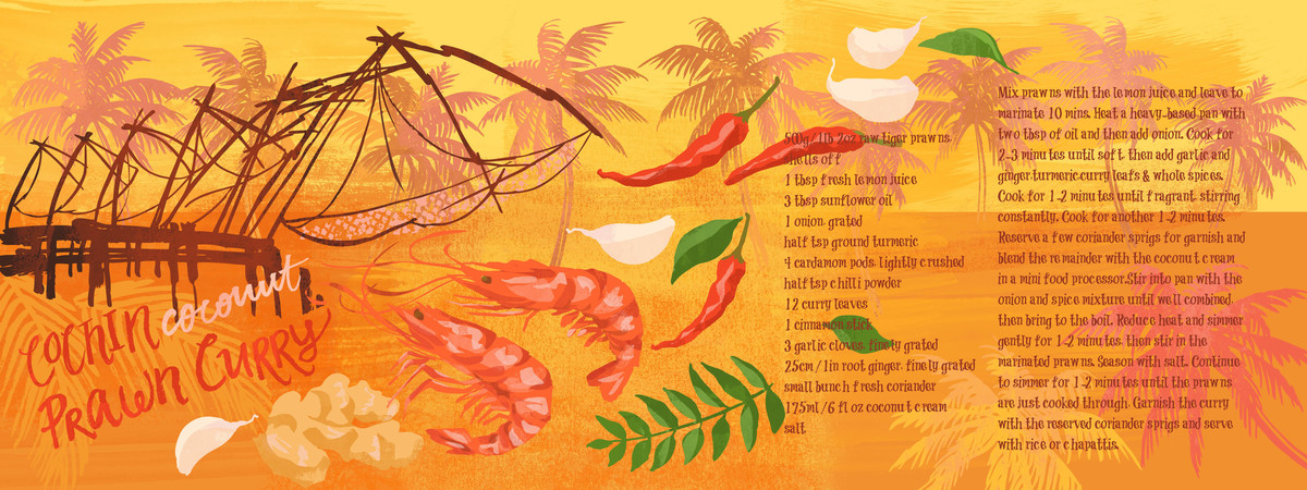 Keralan Coconut Prawn Curry by Ohn Mar Win