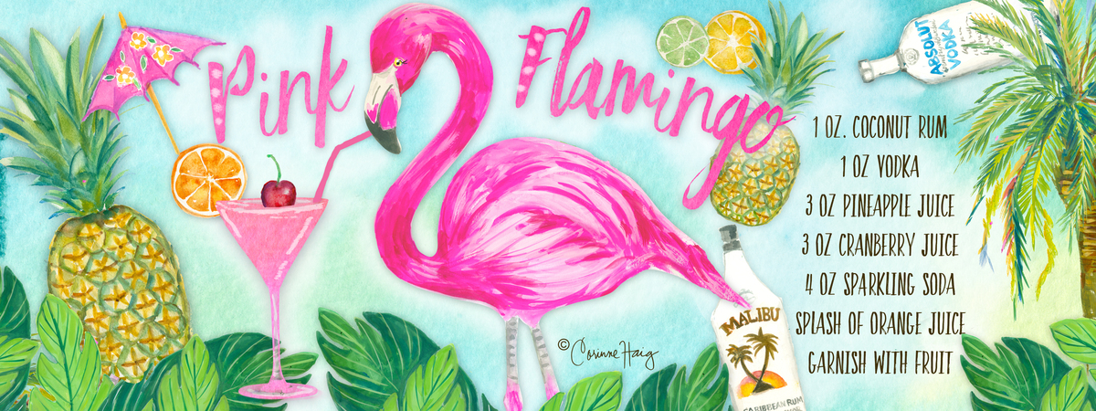 Pink Flamingo Cocktail by Corinne Haig Haig pinkflamingo