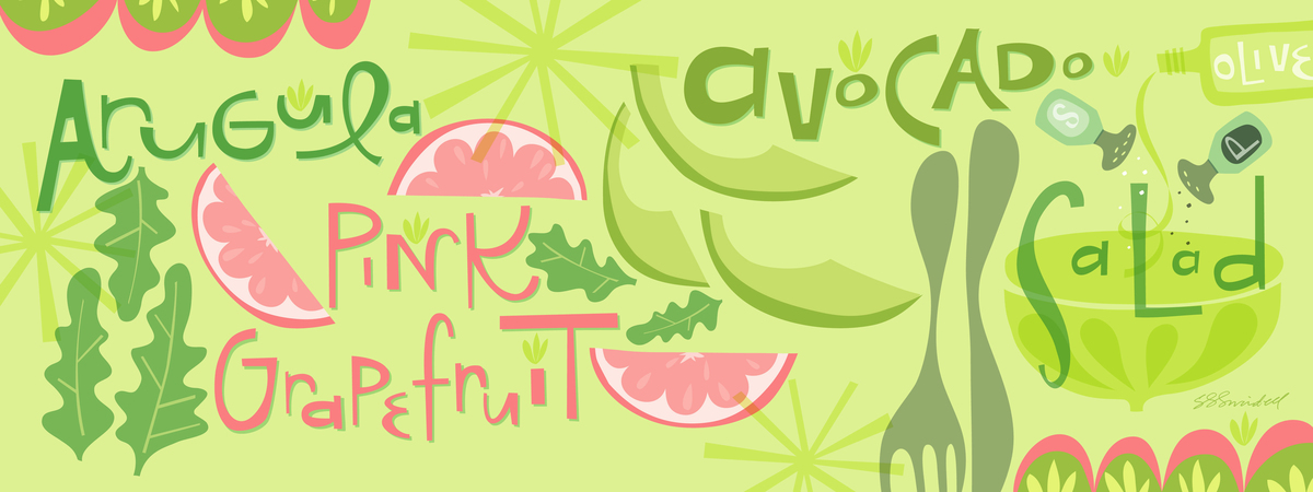 Arugula, Avocado & Grapefruit Salad by Salli S. Swindell