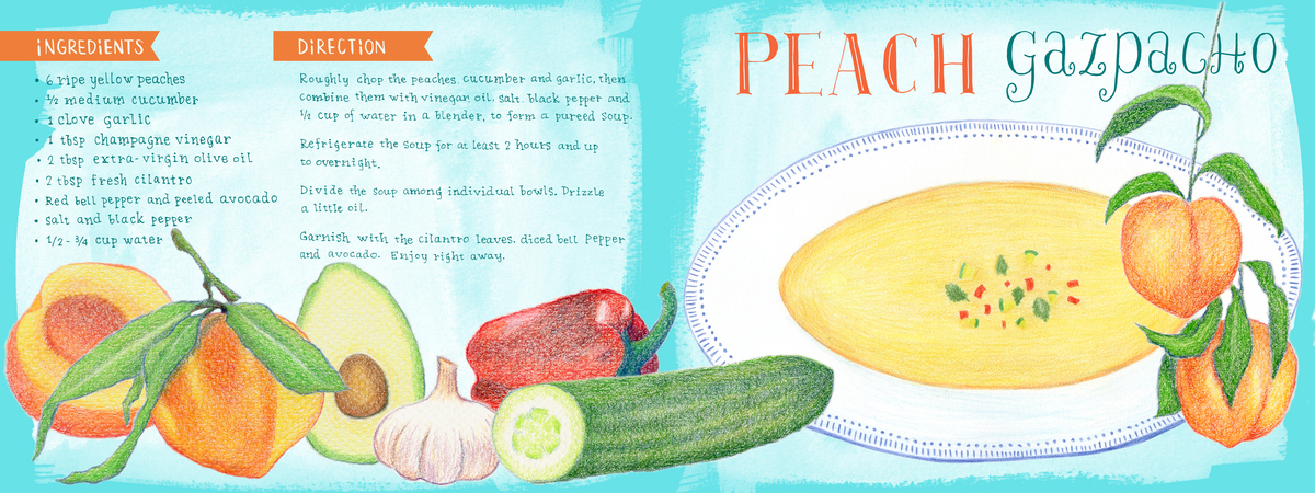 Peach Gazpacho by Anais Lee