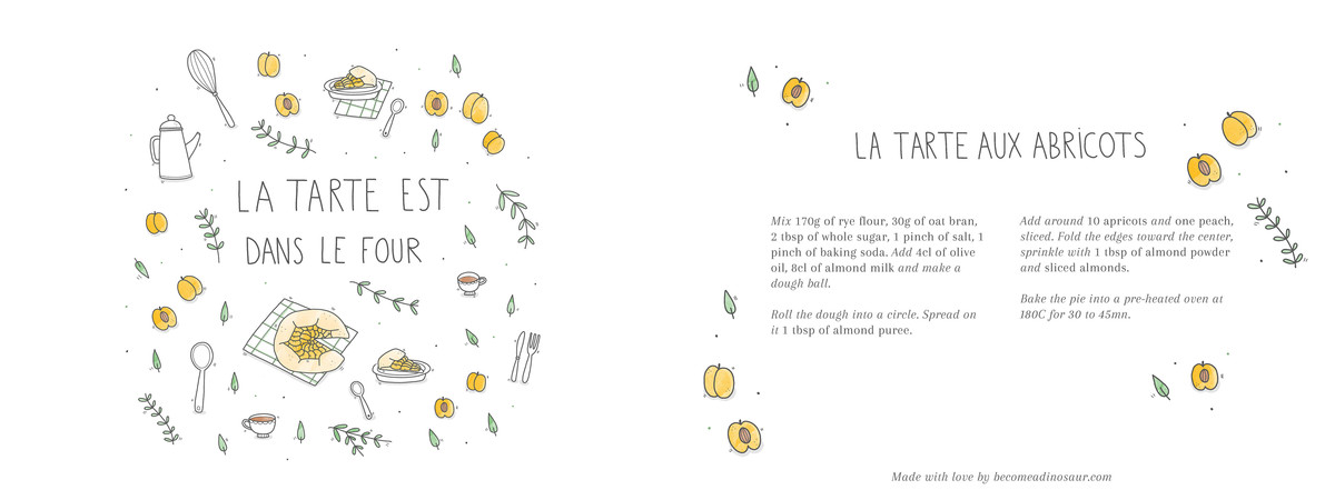 French rustic apricot pie by Léa Taloc