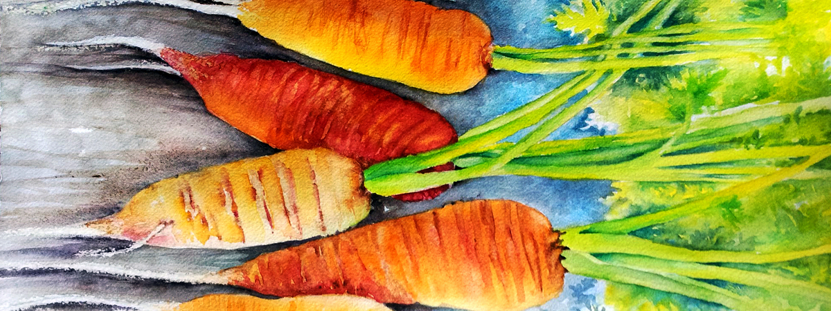Sunshine Carrots (from Harvest Series) by Kathy Sturr