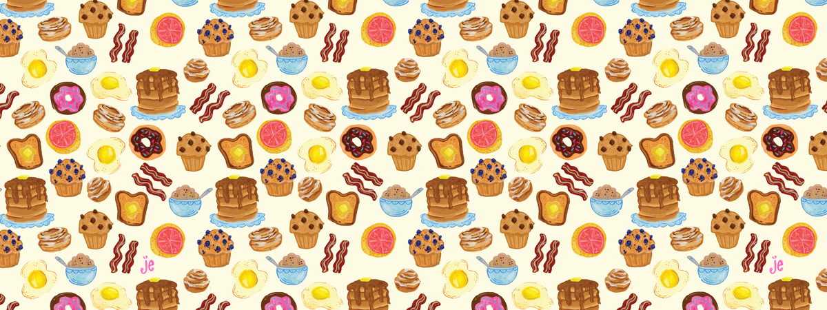 Breakfast Pattern by Julia Emiliani