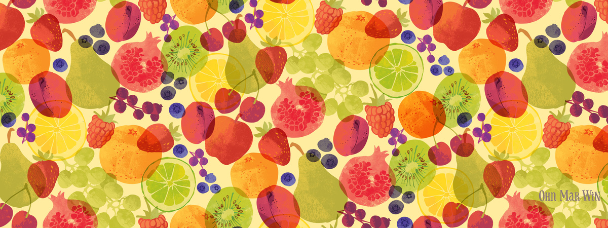 Healthy Fruit Pattern by Ohn Mar Win