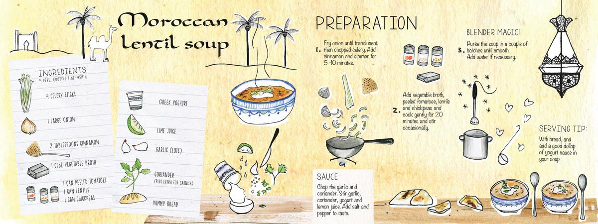 Moroccan Lentil Soup by Malou Zuidema