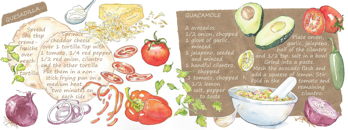 Quesadillas with Guacamole by Suzanne de Nies