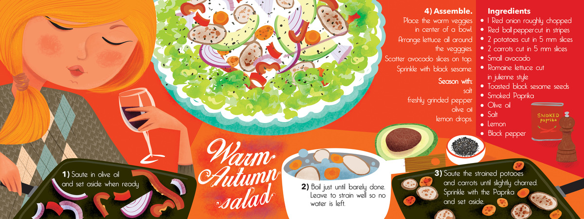 Warm Autumn Salad by Nathalie Beauvois Warm veggies salad