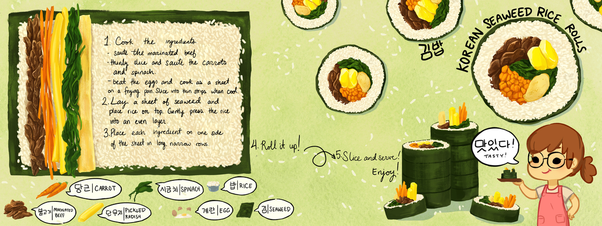 Kimbap | Korean Seaweed Rice Roll by Soojin Lim