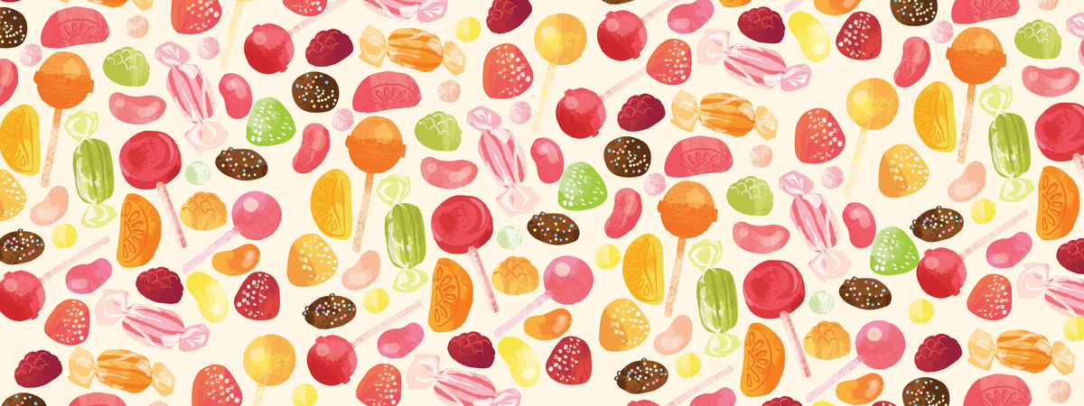 Olde Sweet Shop - traditional and retro candy pattern by Ohn Mar Win