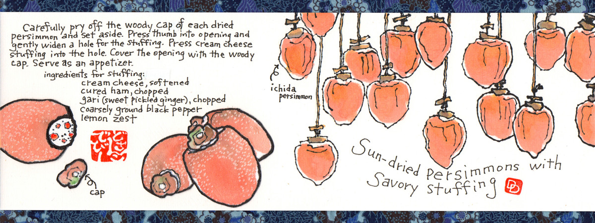 Sun-dried Persimmons with Savory Stuffing by dosankodebbie