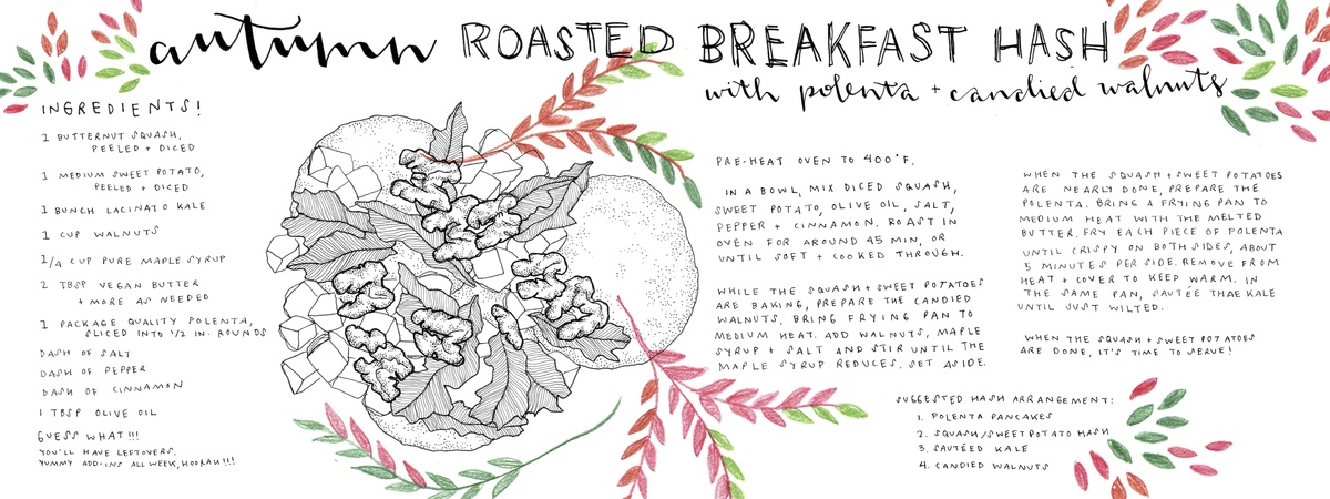 Autumn Breakfast Hash (With Polenta and Candied Walnuts) by Keara McGraw