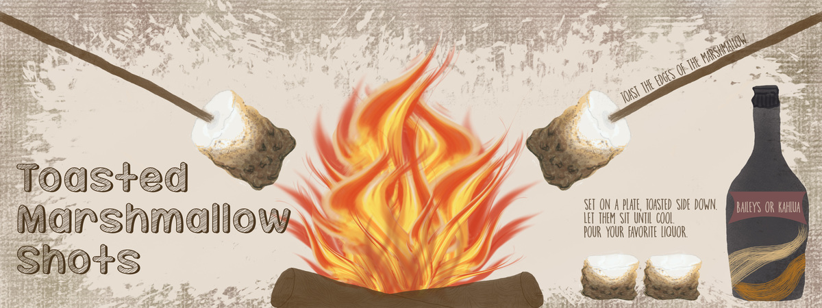 Toasted Marshmallow Shots by Ashten Justus Cook and draw