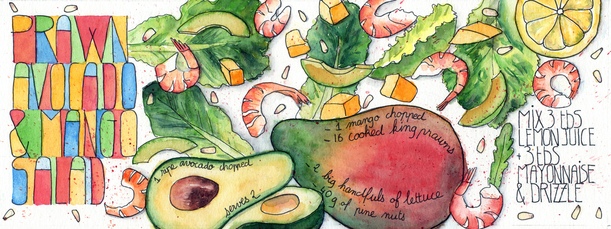 Prawn, Avocado and Mango Salad by Sophie Peanut