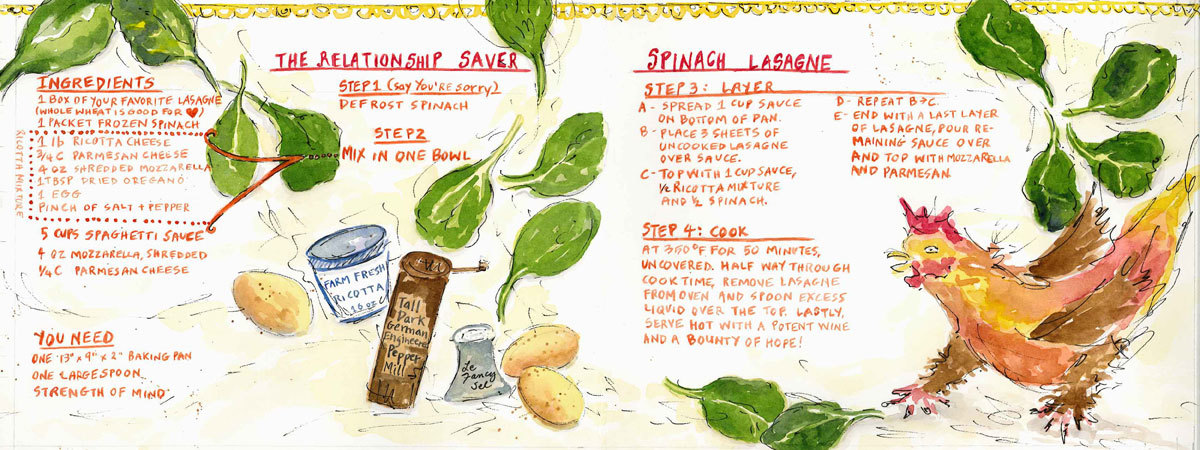 The Relationship Saver Spinach Lasagne by Helen Mason