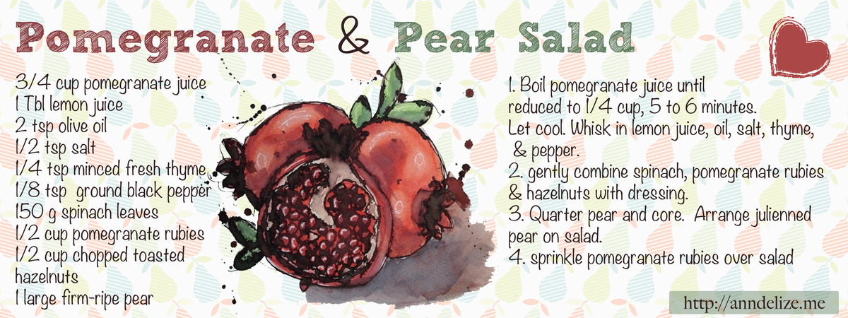 Pomegranate & Pear Salad by Anndelize Graf