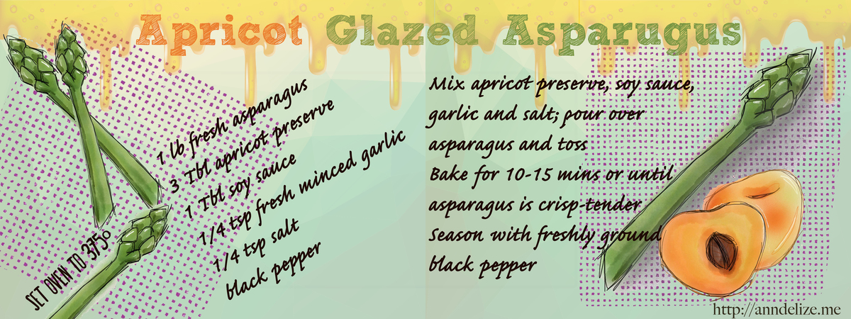 Apricot Glazed Asparagus by Anndelize Graf