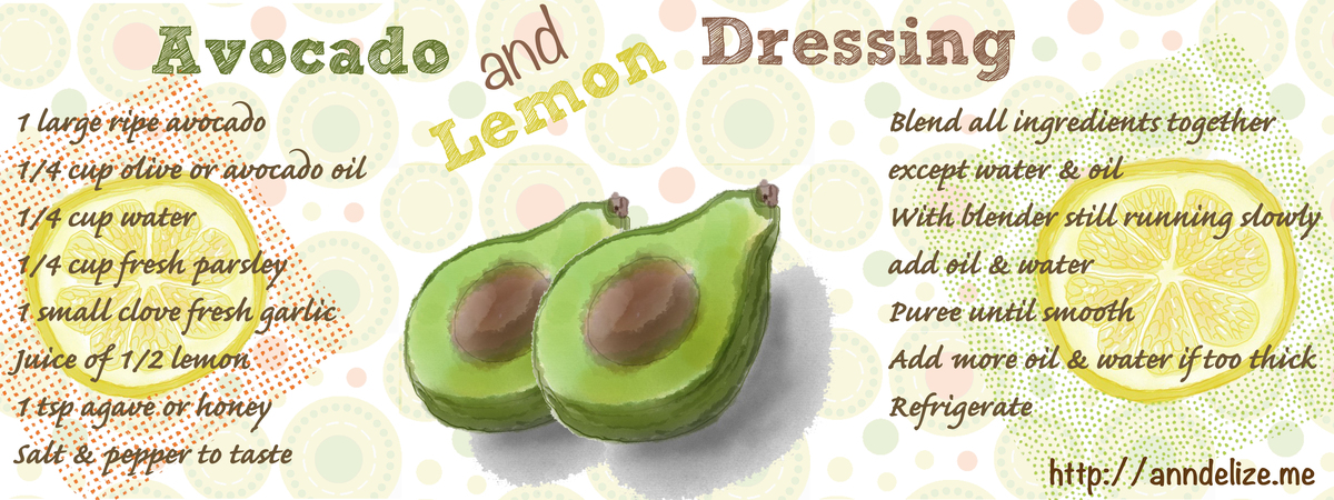 Avocado & Lemon Dressing by Anndelize Graf