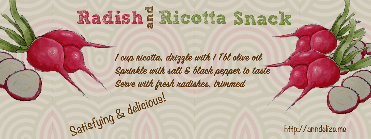 Radish & Ricotta Snack by Anndelize Graf