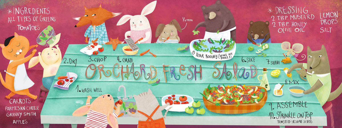 Orchard Fresh Salad by Nathalie Beauvois