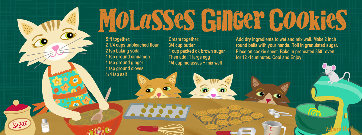 Molasses Ginger Cookies by Valerie Hart