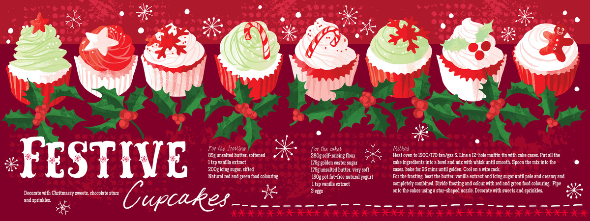 Festive Cupcakes by Ohn Mar Win