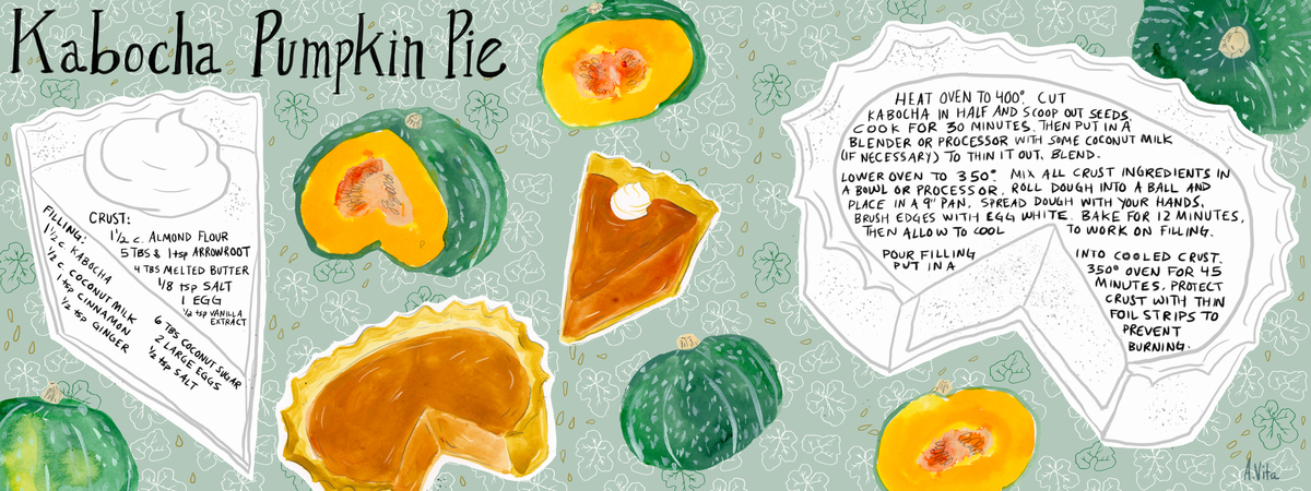 Kabocha Pumpkin Pie by Adrienne Vita