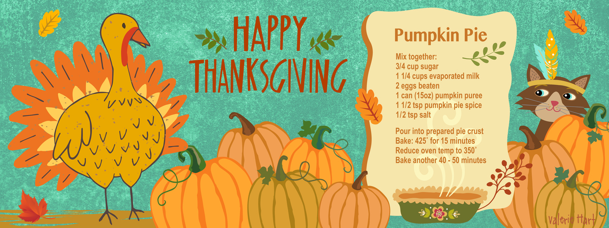 Thanksgiving Day Pumpkin Pie by Valerie Hart