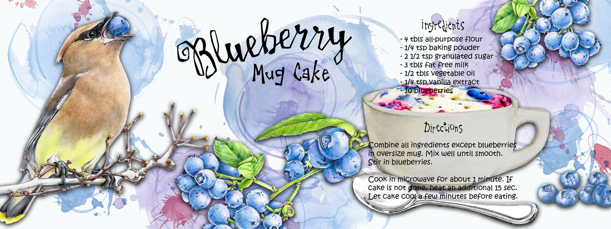 Blueberry Mug Cake by Christine Hamner Anderson