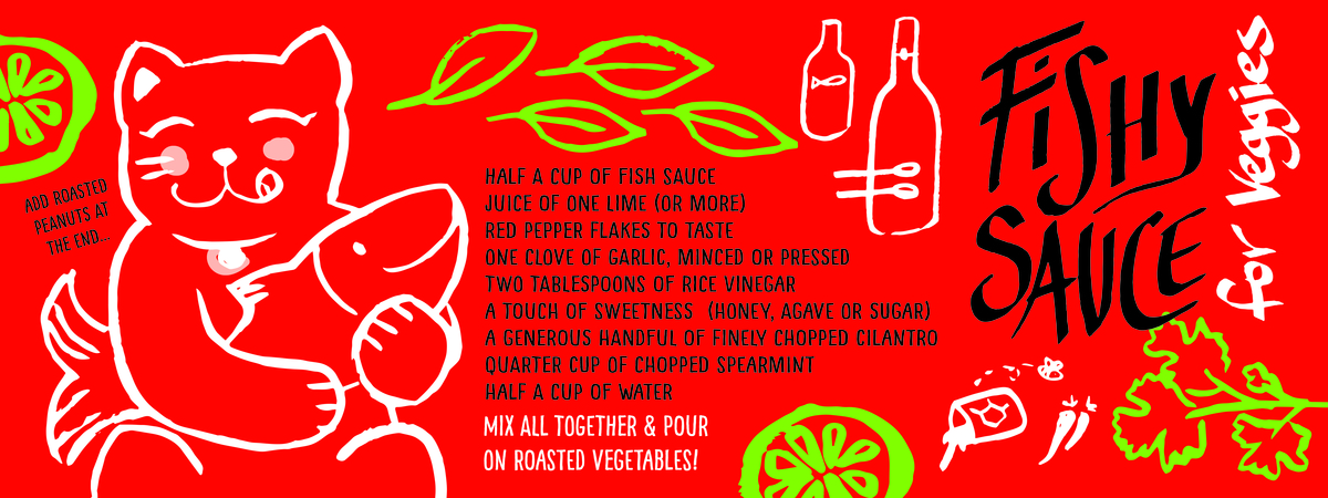Fishy Sauce for Roasted Veggies by Leticia Plate