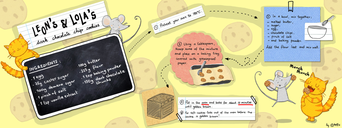 Leon's & Lola's dark chocolate chip cookies by Camille Medina