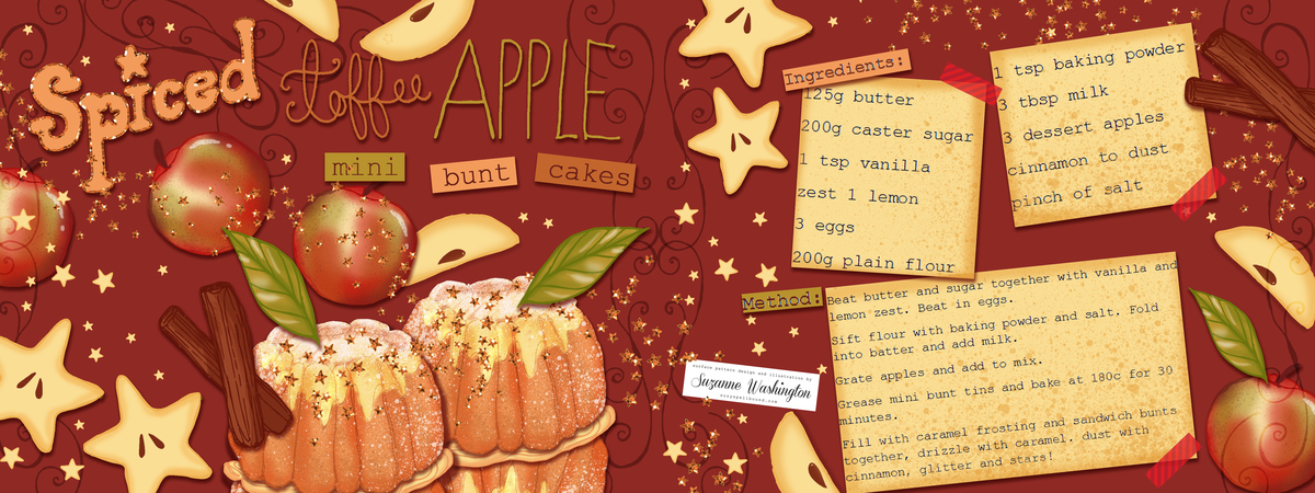 Spiced Apple mini bunt cakes by Suzy Spellbound