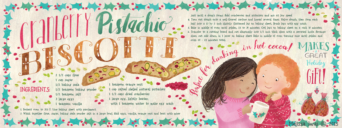 Cranberry Pistachio Biscotti by Melissa M Iwai