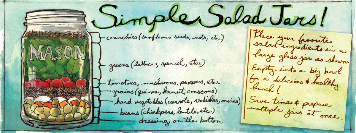 Simple Salad Jars by Jen McCleary Salad jars