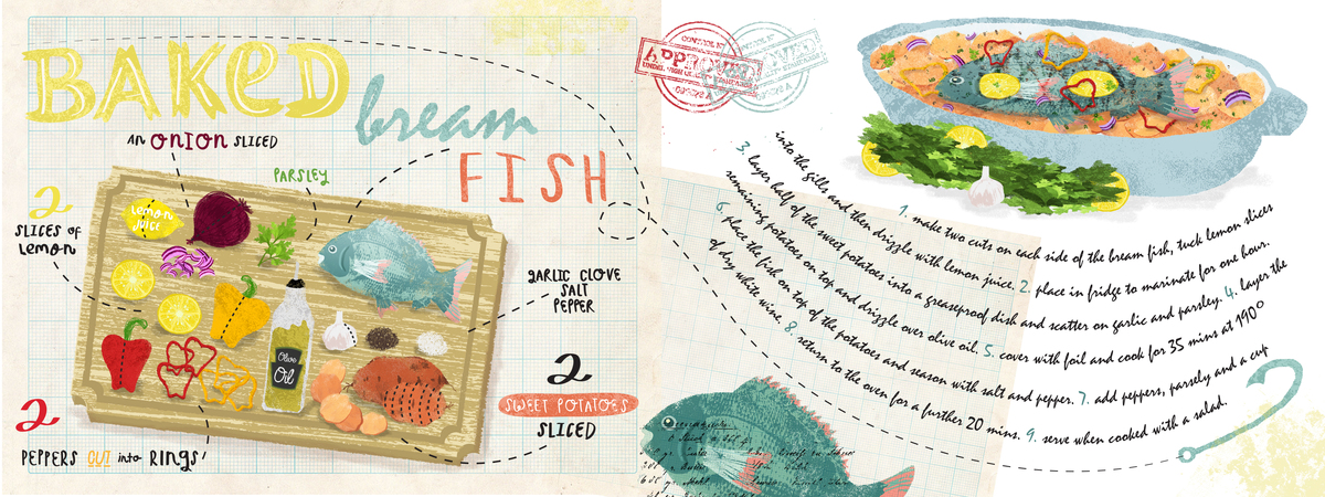 Baked Bream Fish by illustrative sponge