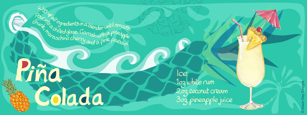Piña Colada by Alison Day Pi%c3%b1a colada byalisonday