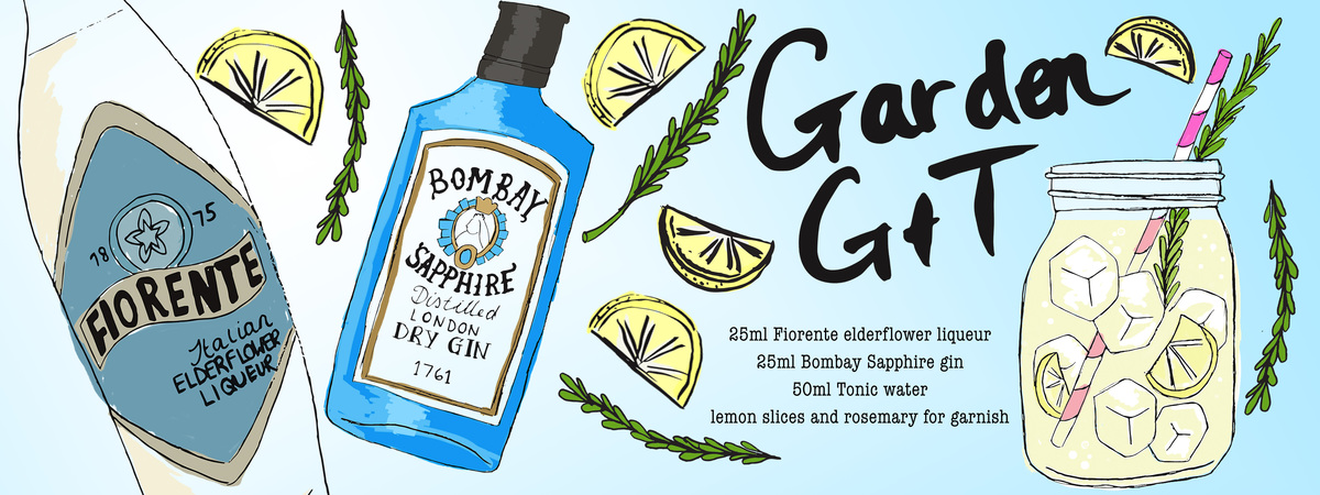 Garden gin and tonic by Jess Vaughan