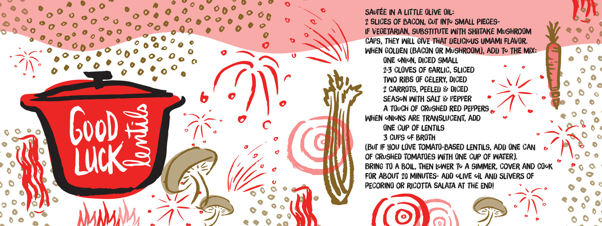 Good Luck Lentils by Leticia Plate