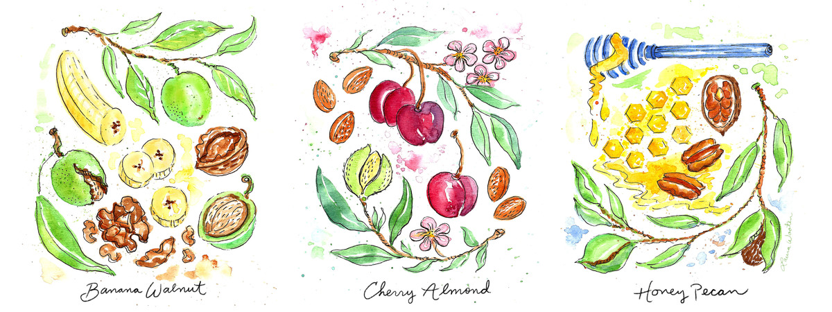 Nutty Flavor Combinations by Laura Wooten Studio