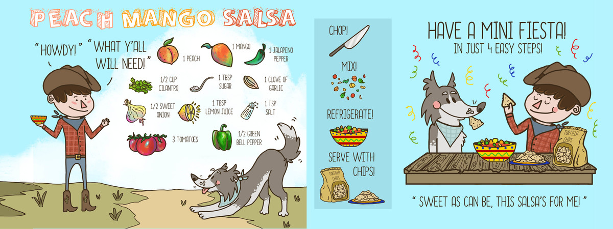 Peach Mango Salsa by Alex Stubbs Theydrawandcook